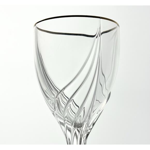 Lenox “Debut (Gold)” Set of 8 Crystal Wine Glasses 7 3/8” 7oz Signed - Picture 6 of 7